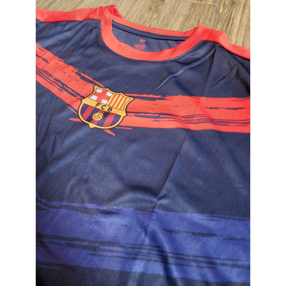 FC Barcelona Soccer Jersey Mens Medium Navy Red Icon Sports FCB Gameday NWT